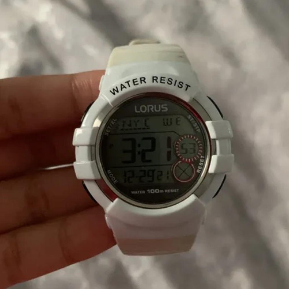 Barely used white Lorus watch